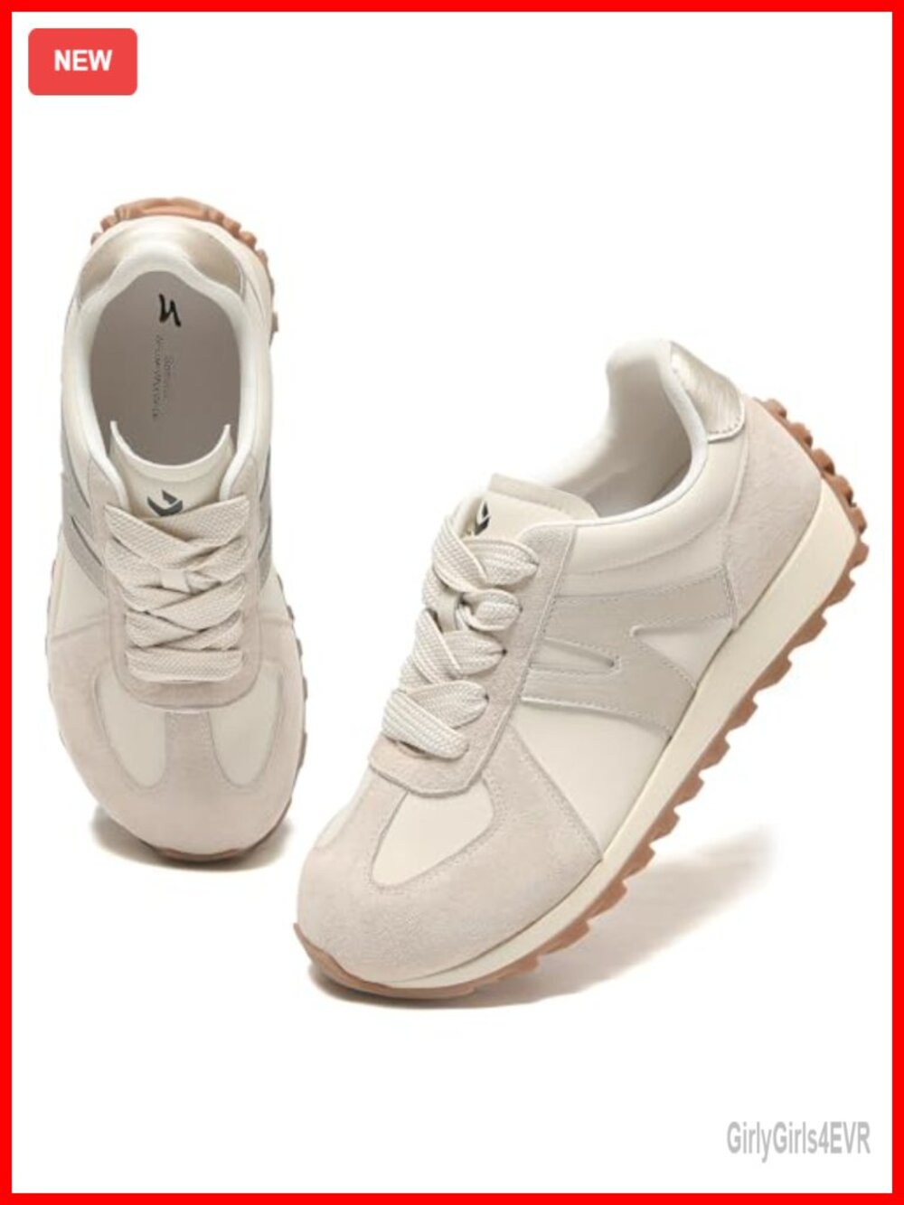 Wide Toe Box Walking Sneakers Non-Slip Lace-Up Women's Athletic Shoes